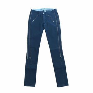 TWENTY8TWELVE by S. Miller Moto Zip Jeans  24 Black Skinny Gold Hardware